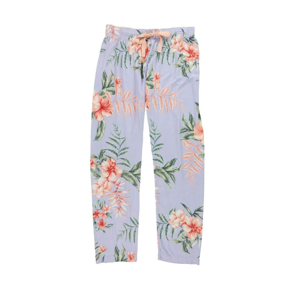 P.J. Salvage Womens Floral Print Pajama Lounge Pants, Blue, S, DM